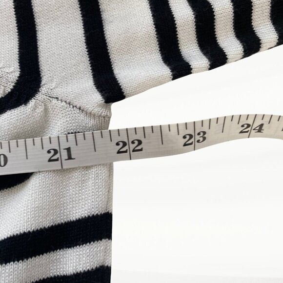 FLAWED Allegra Gold Striped Cold Shoulder Sweater Top, Size XL - Picture 8 of 14